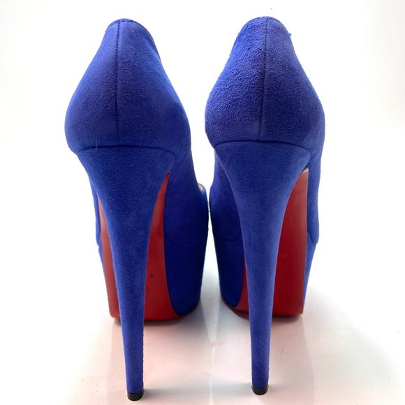 Christian Louboutin Blue Platform Heels - Picture 5 of 8